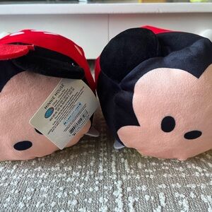 Disney Minnie & Mickey Mouse Plush - Red and Black